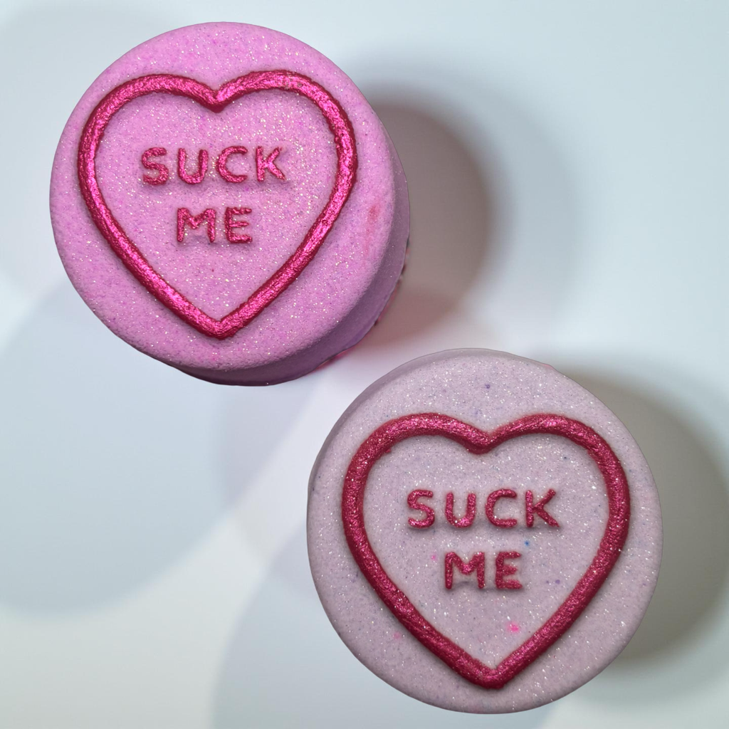 18+ *EXCPLICIT* Conversation Heart Valentines Bath Bomb Set of 6