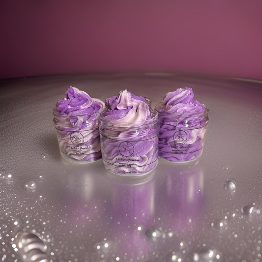 Violet Sparkle Whipped Soap